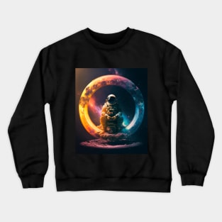 Meditating Space man Crewneck Sweatshirt